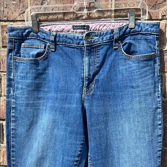 Tommy Hilfiger Women’s Flare Bootcut Vintage 2008 Blue Jeans 34 inch Y2K - Picture 2 of 16